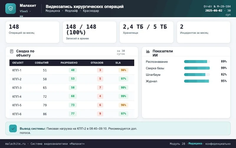Отчёт за период — Система Малахит